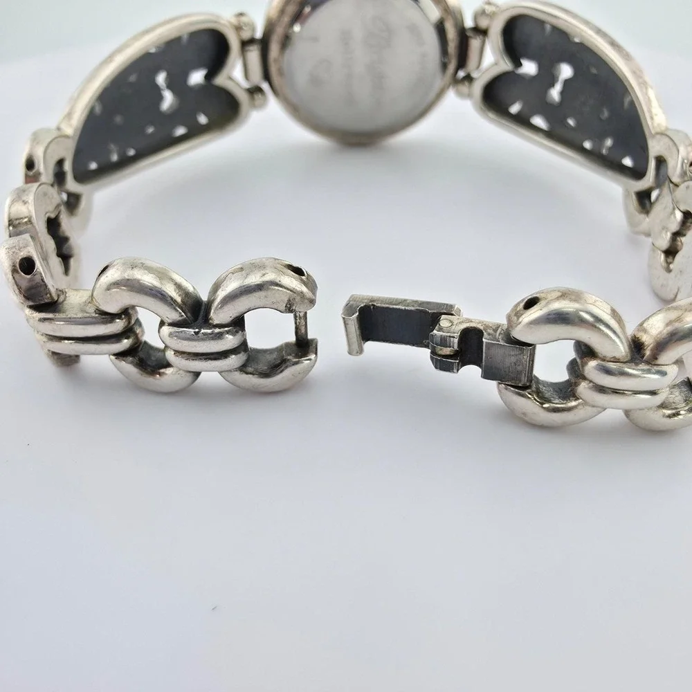 BRIGHTON 'Hollywood' Watch Ornate Open Scrollwork Silver Plate 7